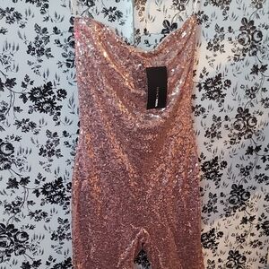Pink Sequin Jumpsuit